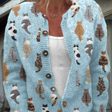 Camille Vest met Kattenprint