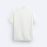 Klassieke Witte Gebreide Polo