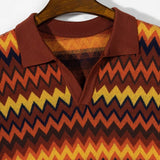 Retro Trui met Zigzagdessin