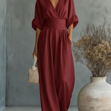 Maja | Elegante Jumpsuit met V-hals en Hoge Taille