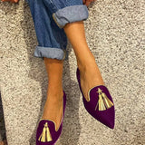 Portia - Boho loafers met franjes