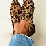 Gia - Elegante loafers met luipaardprint