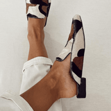 Rory - Chique loafers met koeienprint