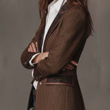 Arabella | Blazer met Chevron Panelen