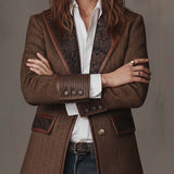 Arabella | Blazer met Chevron Panelen