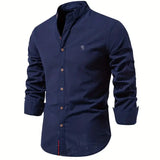 Elegant Casual Slim Fit Overhemd met Knoopsluiting voor Heren