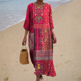 Chique en comfortabele soepele maxi-jurk