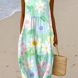 Louna - Pastel Jurk met Bloemenprint