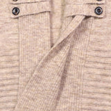 Harlow | Ribgebreid Vest in Haverbeige met Knooplus