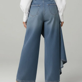 Audrey | Denim broek met overslag