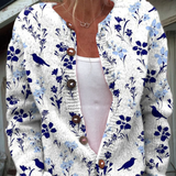 Léa Vest met Vogels en Bloemen