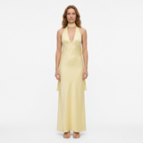 Polyester Avondmaxi-Jurk voor Dames met Diepe Halslijn en Open Rug