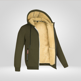 Herengilet met capuchon en fleecevoering