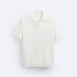 Klassieke Witte Gebreide Polo