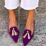 Portia - Boho loafers met franjes