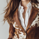 Clementine | Vintage Blazer met Dierenprint