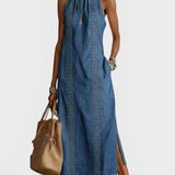 Julia | Denim jurk met vintage kantdetails