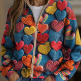 Valentine | Getextureerd Breipatroon met Meerkleurige Hartjes