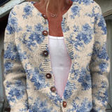 Claire Vest met Blauwe Bloemen