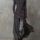 Martina | Lange Jurk met Luipaardprint