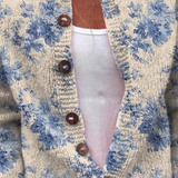 Claire Vest met Blauwe Bloemen