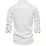 Elegant Casual Slim Fit Overhemd met Knoopsluiting voor Heren