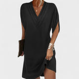 Helena - Elegante Jurk met Open Mouwen