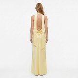 Polyester Avondmaxi-Jurk voor Dames met Diepe Halslijn en Open Rug