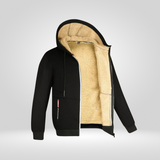 Herengilet met capuchon en fleecevoering