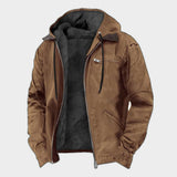 Isak | Warme vintage jas met fleecevoering en capuchon