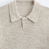 Casual Gebreide Polo met Vintage Look