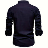 Elegant Casual Slim Fit Overhemd met Knoopsluiting voor Heren