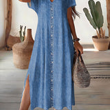 Helen | Elegante retro denim jurk