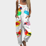 Comfortabele tuinbroek met print