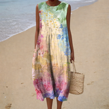 Comfortabele mouwloze zomerjurk