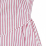 Mouwloze Maxi-Jurk met Verticale Strepen en Hoge Hals voor Dames