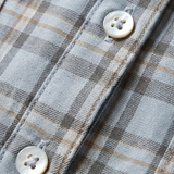 Geruite Maxi-Jurk met Knoopsluiting en Lange Mouwen voor Dames