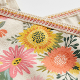 Maxi-Jurk met Bloemenprint, Vierkante Hals en Pofmouwen voor Dames