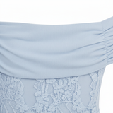 Schouderloze Kanten Avondmaxi-Jurk met Gedrapeerde Taille
