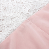 Mouwloze Avondmaxi-Jurk van Kant en Chiffon met Gehaakte Bustier