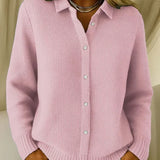 Katrina | Gebreid gilet met structuur en knopen