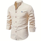 Elegant Casual Slim Fit Overhemd met Knoopsluiting voor Heren