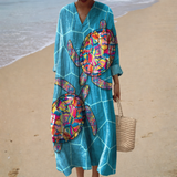 Flatterende zomerjurk met print