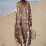 Flatterende zomerjurk met print