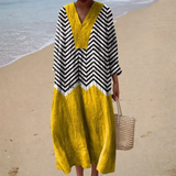 Flatterende zomerjurk met print