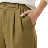 Wijde hoog getailleerde broek voor dames – relaxte pasvorm voor kantoor en casual
