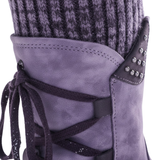 Winterlaarzen van Imitatiesuède tot Halverwege de Kuit voor Dames – Warme en Trendy Snowboots
