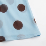 Mouwloze Maxi-Jurk met Stippen, Ronde Hals en Getailleerde Snit voor Dames