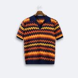 Retro Trui met Zigzagdessin