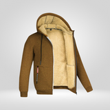 Herengilet met capuchon en fleecevoering